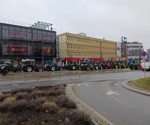 Protest rolników w Olsztynie. Centrum miasta zablokowane