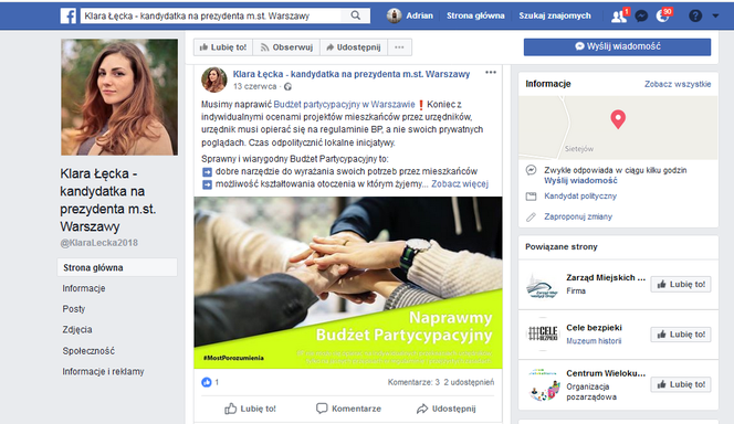 Klara Łęcka zaangażowana, choć zmyślona