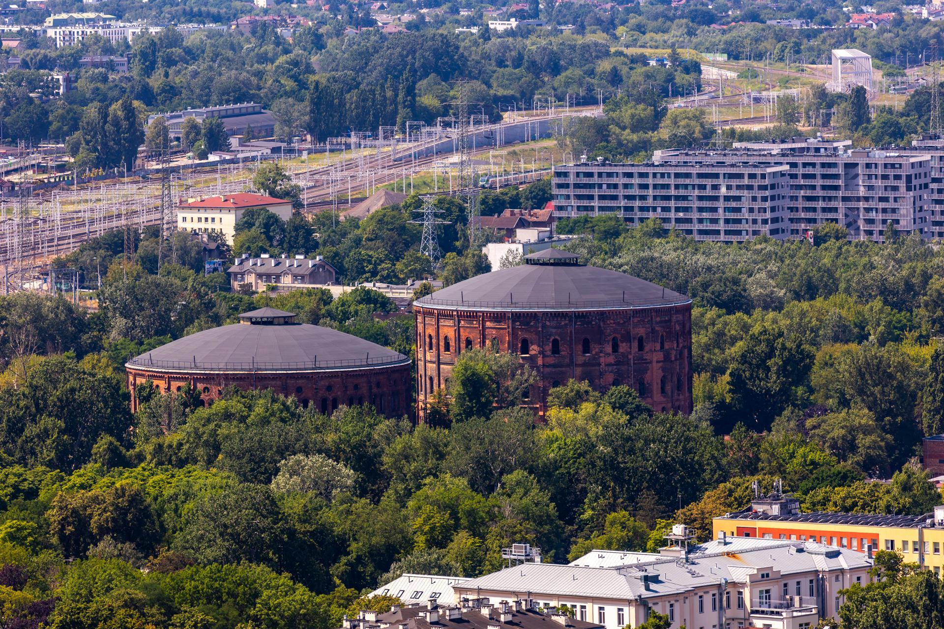 Panorama Warszawy, widok z The Bridge, czerwiec 2024