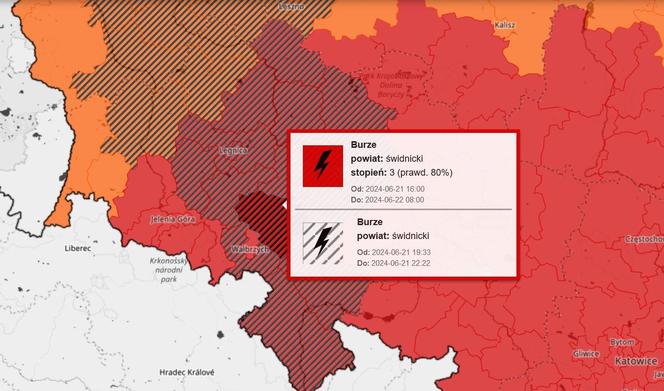 Potężne burze z gradem na Dolnym Śląsku. Są podtopienia 