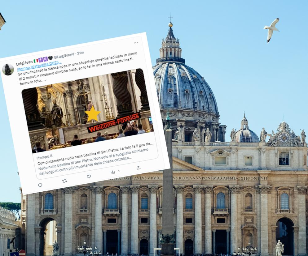 Po bazylice św. Piotra w Watykanie biegał nagi mężczyzna. To forma protestu