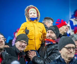 Kibice Rakowa Częstochowa na meczu z Cracovią