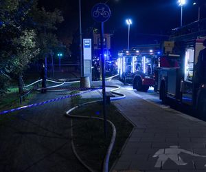 Pożar pustostanu w Warszawie (23.09.2025)