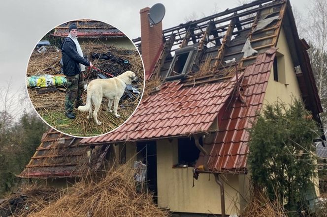 W jednej chwili stracił dorobek całego życia! Z płomieni uratował tylko psa