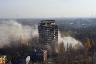 Wyburzanie Szkieletora w Sosnowcu