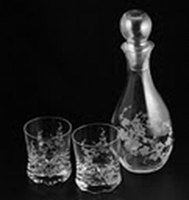 Kieliszki, szklanki, karafki: piaskowane szkło zdjecie nr 6
