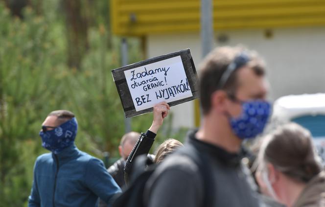 Protest na granicy polsko-niemieckiej w Lubieszynie