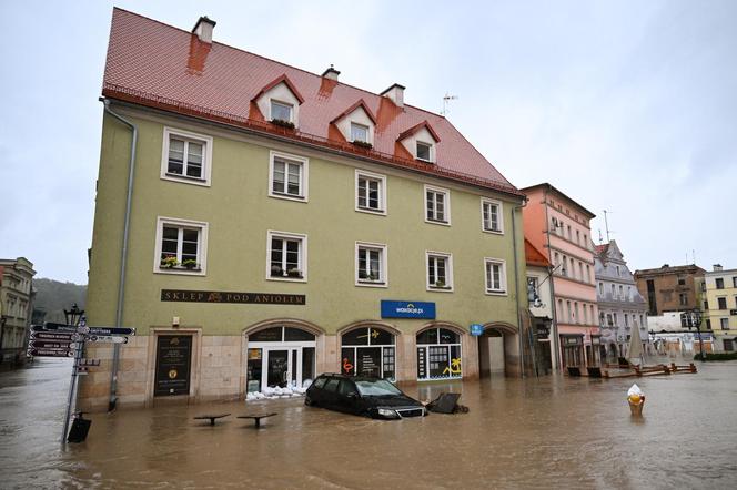 Kłodzko. Zalane centrum miasta