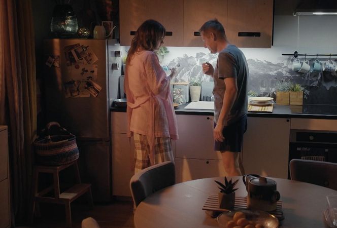 M jak miłość, odcinek 1855: Franka (Dominika Kachlik), Paweł (Rafał Mroczek)