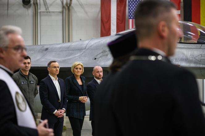 Andrzej Duda w Bazie Lotniczej w Amari