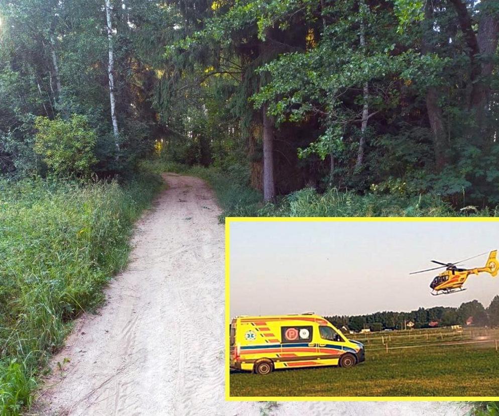 Fatalny wypadek quada pod Ostrołęką! 19-latek huknął w drzewo i zabrał go śmigłowiec [ZDJĘCIA].