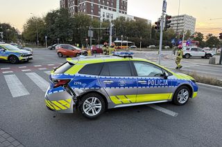 Dachowanie radiowozu. Bielany