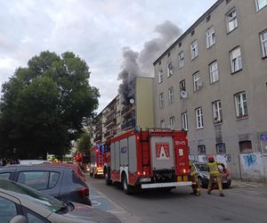 Pożar na Waryńskiego w Łodzi