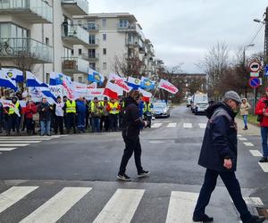Protest pracowników wodociągowych w Poznaniu