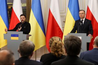 Prezydent RP Andrzej Duda i prezydent Ukrainy Wołodymyr Zelenski