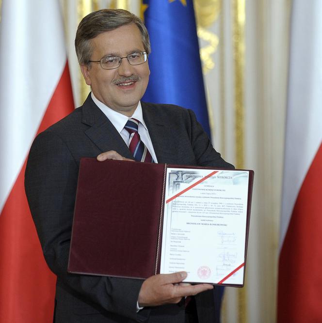 Bronisław Komorowski odebrał uchwałę PKW 