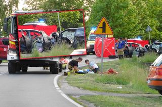Czołowe zderzenie na łuku drogi. Nie żyje obywatel Ukrainy, dwie osoby trafiły do szpitala