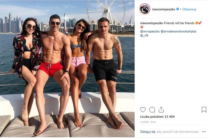 Sławomir Peszko, Robert Lewandowski, Anna Lewandowska, Anna Peszko