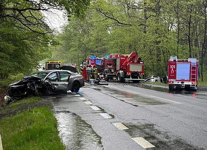 Wypadek w Grudzicach na DK94. Zderzyły się dwa samochody