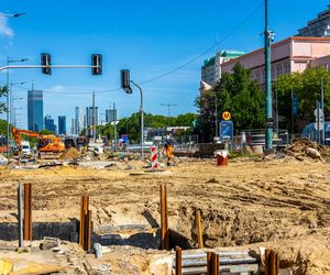 Tramwaj na Rakowieckiej w budowie