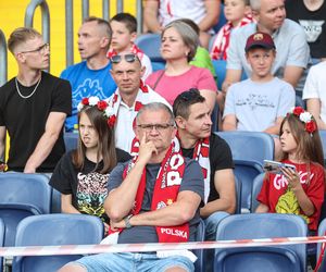 Kibice na meczu gwiazd Polska - Brazylia na Stadionie Śląskim