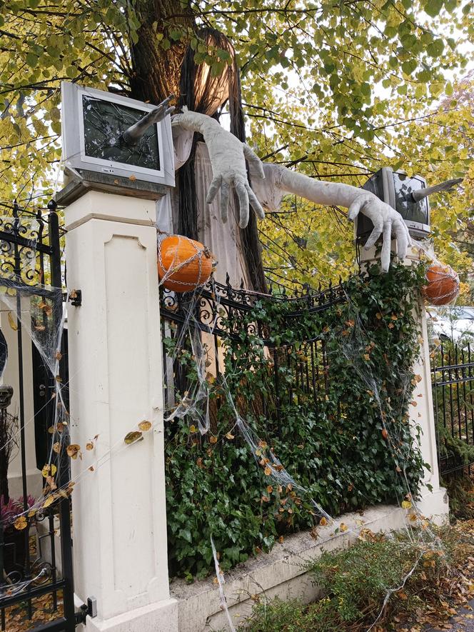 Willa na Jaśkowej Dolinie znów ozdobiona. Tym razem przechodniów zaskakują halloweenowe straszydła!