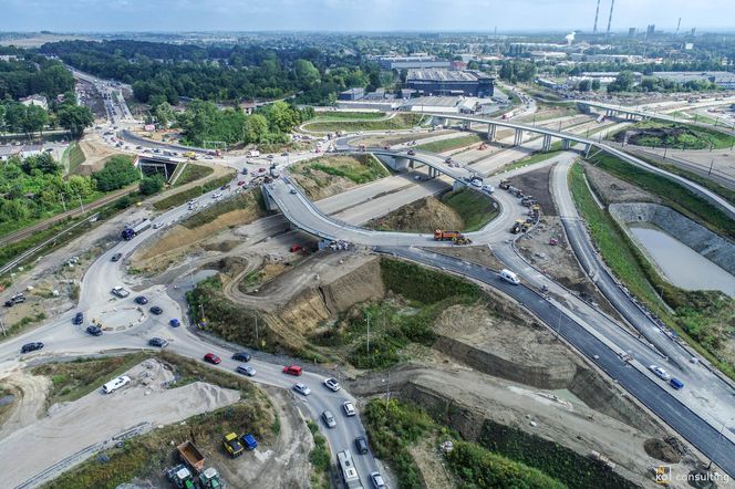 Węzeł Mistrzejowice - budowa. Zobacz jak powstaje jeden z najbardziej skomplikowanych obiektów na S7