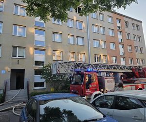 Pożar budynku wielokondygnacyjnego w Gliwicach