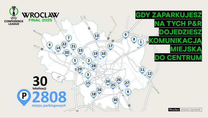 Finał Ligi Konferencji Europy 2025 we Wrocławiu - zmiany w organizacji ruchu