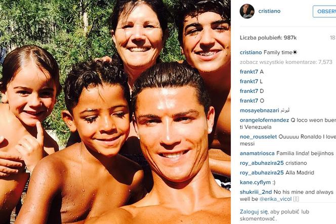 Cristiano Ronaldo, syn i reszta rodziny