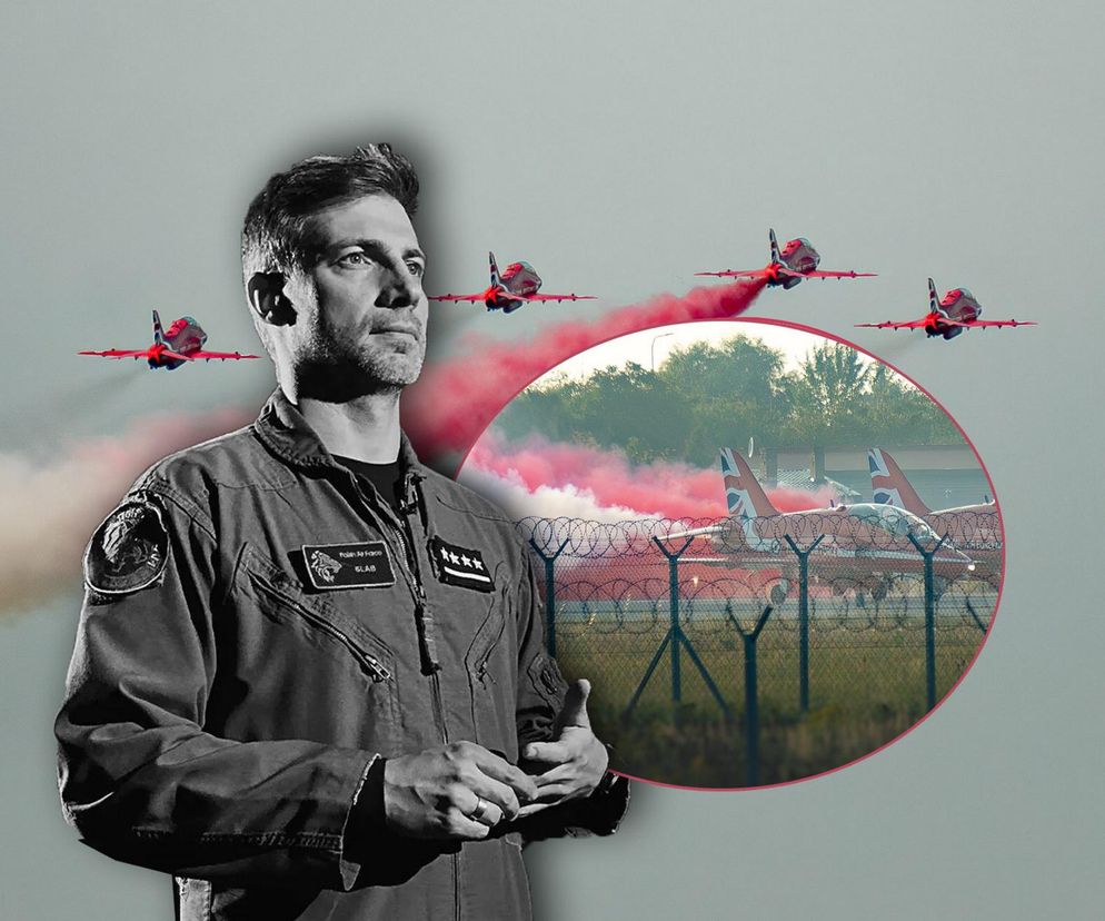 Wzruszający gest pilotów odlatujących z Radomia. Polska flaga na niebie dla „Slaba”