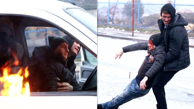 Wypadek Pawła w M jak miłość [NOWE FAKTY]. Pijany Zduński uderzy w kontener - DUŻO ZDJĘĆ