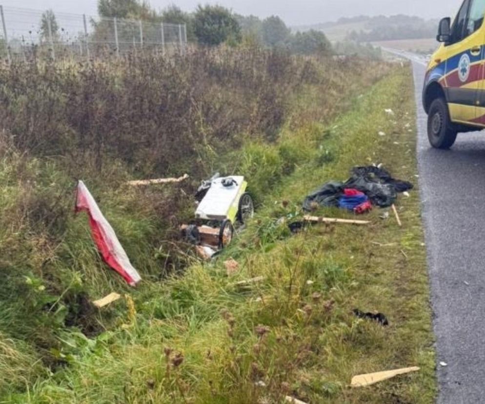 Potrącił biegacza, uciekł i podpalił auto. 30-latek z zarzutami