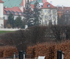 Przygotowania do przemówienia Joe Bidena w Arkadach Kubickiego