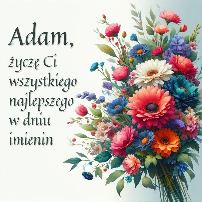 Darmowe kartki imieninowe dla Adama 