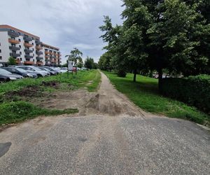 ​Na nowej ścieżce rowerowej w Lesznie już kładą asfalt [ZDJĘCIA]
