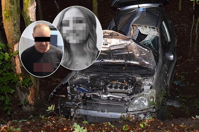  Zginęła pasażerka, kierowca uciekł z miejsca wypadku. 35-latek ukrywał się w lesie