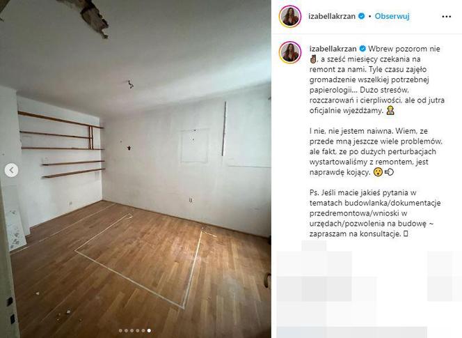 Nowe mieszkanie Izy Krzan