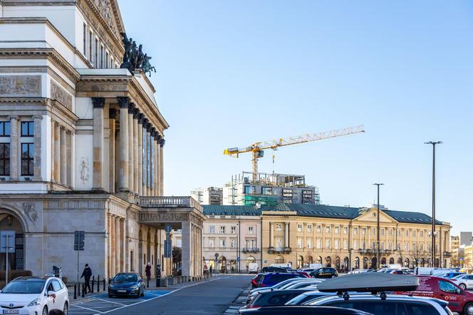 Hotel Puro przy Canaletta w Warszawie - zdjęcia z budowy (luty 2024)