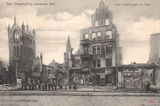 Ełk na zdjęciach z I wojny światowej. Miasto było całkowicie zniszczone