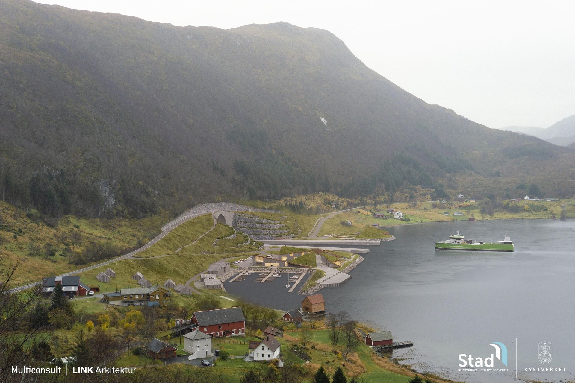 Wizualizacja tunelu dla statków w Norwegii