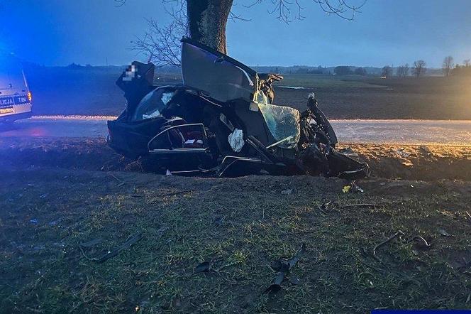 Tragiczny wypadek na drodze powiatowej Morąg - Chojnik