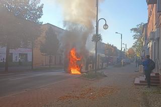 Pożar autobusu linii M28 w Piekarach Śląskich