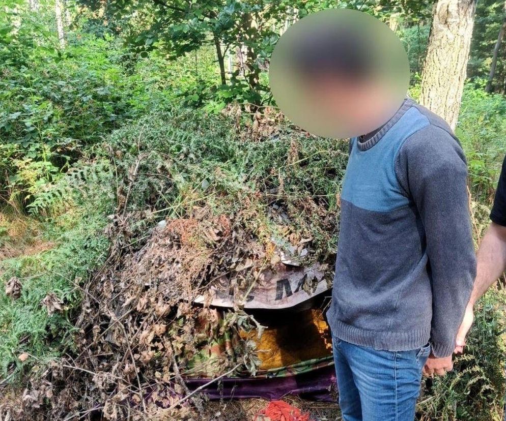 Poszukiwany 45-latek ukrywał się w lesie