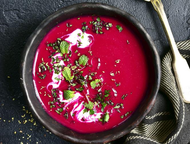 Słodka zupa-krem z buraczków to świetne rozwiązanie na diecie