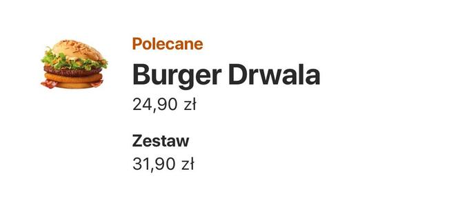 Burger Drwala 2023 klasyczny CENA