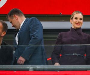 Marta Nawrocka na meczu Polska - Holandia