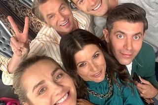 Przyjaciółki na planie. Agnieszka Sienkiewicz (Dorotka), Małgorzata Socha (Inga)