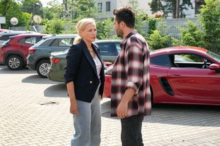 Barwy szczęścia, odcinek 3253. Justyna Zytko (Sylwia Juszczak-Krawczyk), Damian (Michał Lesień-Głowacki)