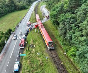 Wypadek na przejeździe kolejowym w Barcicach